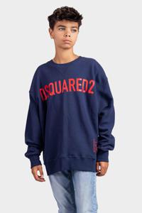 Dsquared2 Slouch Fit Sweater KIDS Navy - Maat 104 - Kleur: Blauw | Soccerfanshop