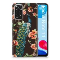 Xiaomi Redmi 10 | Redmi Note 11 4G | TPU Hoesje | Pauw met Bloemen