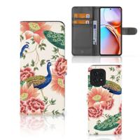 Telefoonhoesje | Met pasjeshouder | voor Motorola Edge 40 Pro Pink Peacock
