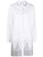 Rabanne robe-chemise à détails de clous - Blanc