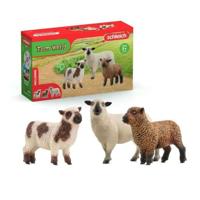 Trio schapenbeeldje, voor kinderen vanaf 3 jaar, 5 x 19 x 11 cm - schleich 42660 FARM WORLD