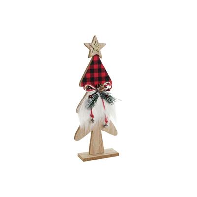 Kerstversiering DKD Home Decor Zwart Rood Boomstructuur 11,5 x 4 x 31 cm