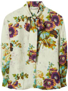 Tory Burch blouse en soie à fleurs - Vert