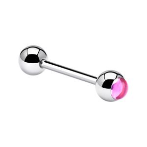 Barbell met Cabochon Balls Chirurgisch Staal 316L Barbells