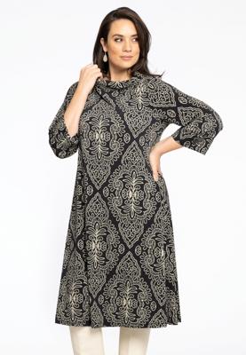 Yoek Jurk met col SANSA | Zwart | Maat 42/44
