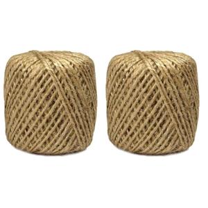 Bolletje huishoud/hobby/handig canvas touw - Pakket van 2x stuks - 30 meter per rol - Klussen/tuin/h