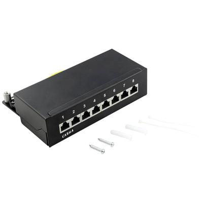 LogiLink NP0018B 8 poorten Patchpaneel CAT 6A 1 HE Zwart