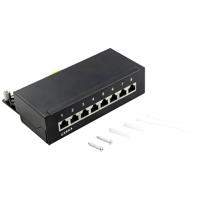 LogiLink NP0018B 8 poorten Patchpaneel CAT 6A 1 HE Zwart