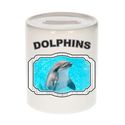 Dieren dolfijn spaarpot - dolphins/ dolfijnen spaarpotten kinderen 9 cm