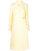 Jil Sander robe mi-longue à design portefeuille - Jaune