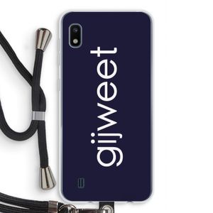 Gijweet: Samsung Galaxy A10 Transparant Hoesje met koord