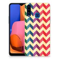 Samsung Galaxy A20s | TPU bumper | Zigzag Multi Color