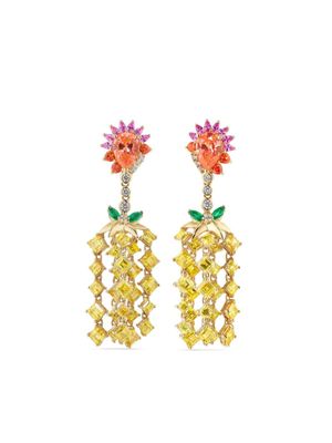 Anabela Chan boucles d'oreilles Pineapple en or 18ct - Jaune