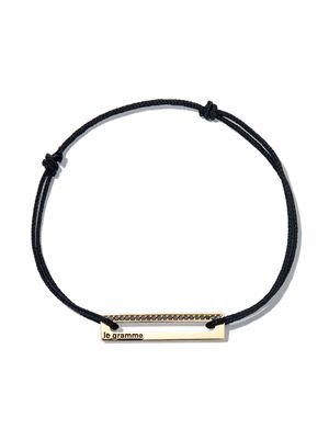 Le Gramme bracelet Punched Cord en or 18ct serti de diamants