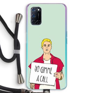 Gimme a call: Oppo A92 Transparant Hoesje met koord