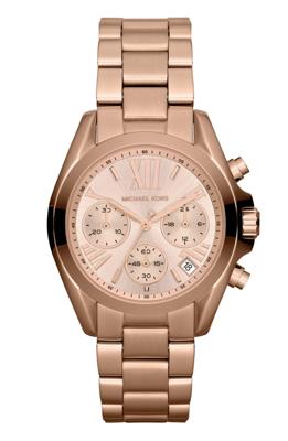 Michael Kors Dames Bradshaw mini Rosegoudkleurig chronograaf horloge MK5799