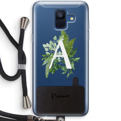 Green Brush: Samsung Galaxy A6 (2018) Transparant Hoesje met koord