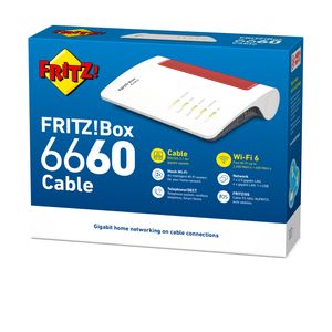 AVM FRITZ!Box 6660 Kabel Mesh router Zwart