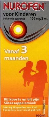Suspensie kind 100mg / 5ml sinaasappel suikervrij
