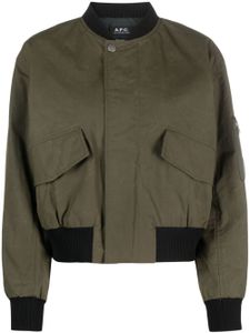 A.P.C. veste bomber Hamilton crop - Vert