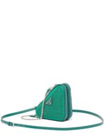 Prada mini pochette à ornements en cristal - Vert - thumbnail