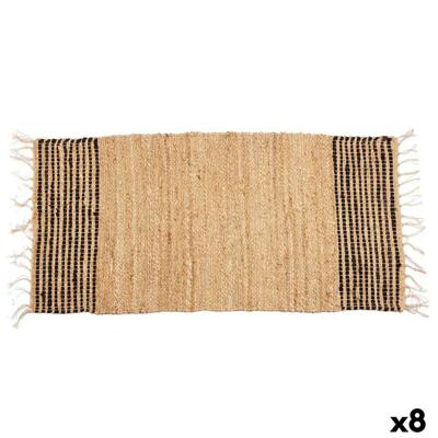 Tapijt Gift Decor Zwart Natuurlijk Strepen 70 x 1 x 140 cm (8 Stuks)