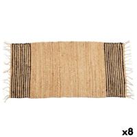Tapijt Gift Decor Zwart Natuurlijk Strepen 70 x 1 x 140 cm (8 Stuks)