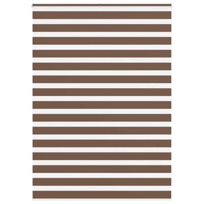 VidaXL Zebra rolgordijn 160x200 cm stofbreedte 155,9cm polyester bruin