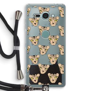 Tijger: Sony Xperia XZ2 Compact Transparant Hoesje met koord