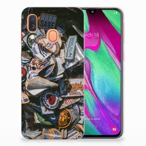 Samsung Galaxy A40 Siliconen Hoesje met foto Badges