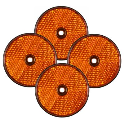 Benson Reflector - 4x - oranje - schroefbevestiging - 60mm - rond