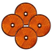 Benson Reflector - 4x - oranje - schroefbevestiging - 60mm - rond