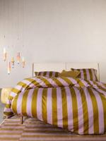 Essenza Essenza Minte Stripe Dekbedovertrek Pale Purple - Olive 260x200/220