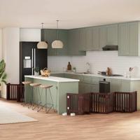 VidaXL Hondenhek inklapbaar 15 panelen 750 cm populierenhout bruin