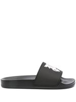 Palm Angels raised-monogram slides - Noir - thumbnail