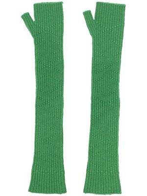 Barrie mitaines longue en maille - Vert