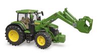 bruder John Deere 7R 350 met Frontlader modelvoertuig 03151 - thumbnail