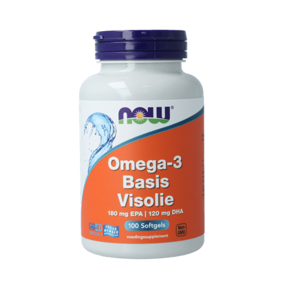 Omega-3 Basis visolie 180mg EPA 120mg DHA 100 Softgels Omega-3 Basis visolie 180mg EPA 120mg DHA 100 Softgels