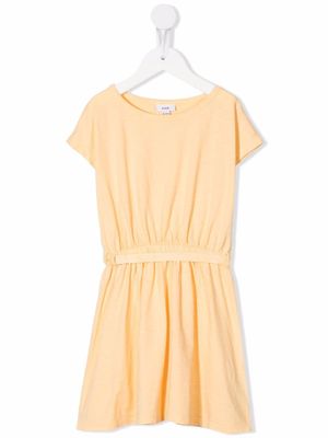 Knot robe ceinturée à rayures - Jaune