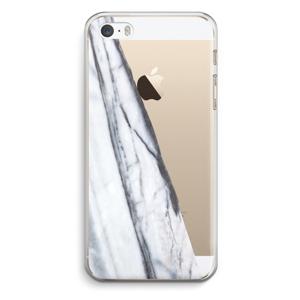 Gestreepte marmer: iPhone 5 / 5S / SE Transparant Hoesje