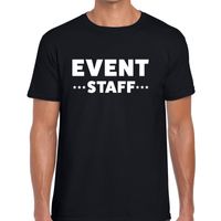 Event staff / personeel tekst t-shirt zwart heren