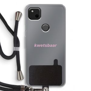 kwetsbaar: Pixel 4a Transparant Hoesje met koord