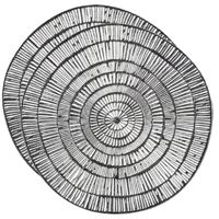 Set van 2x stuks ronde Placemats metallic zilver look diameter 38 cm - Placemats - thumbnail