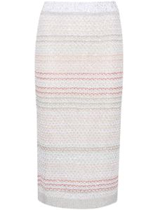 Missoni jupe crayon mi-longue à sequins - Blanc