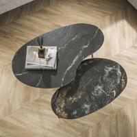 LifestyleFurn Organische Salontafel 'Antar' Niervormig, Keramiek, Set van 2 stuks