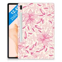 Samsung Galaxy Tab S7FE | Siliconen hoesje | Pink Flowers