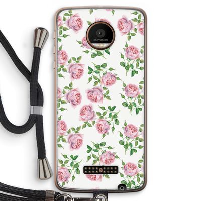 Kleine roosjes: Motorola Moto Z Force Transparant Hoesje met koord
