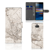 Sony Xperia 10 Bookcase Marmer Beige - thumbnail