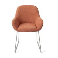 Jesper Home Kushi eetkamerstoel Amber Autumn slide steel