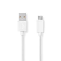 Nedis USB-Kabel | 480 Mbps | 2 m | Wit | 1 stuks - CCGB60600WT20 CCGB60600WT20